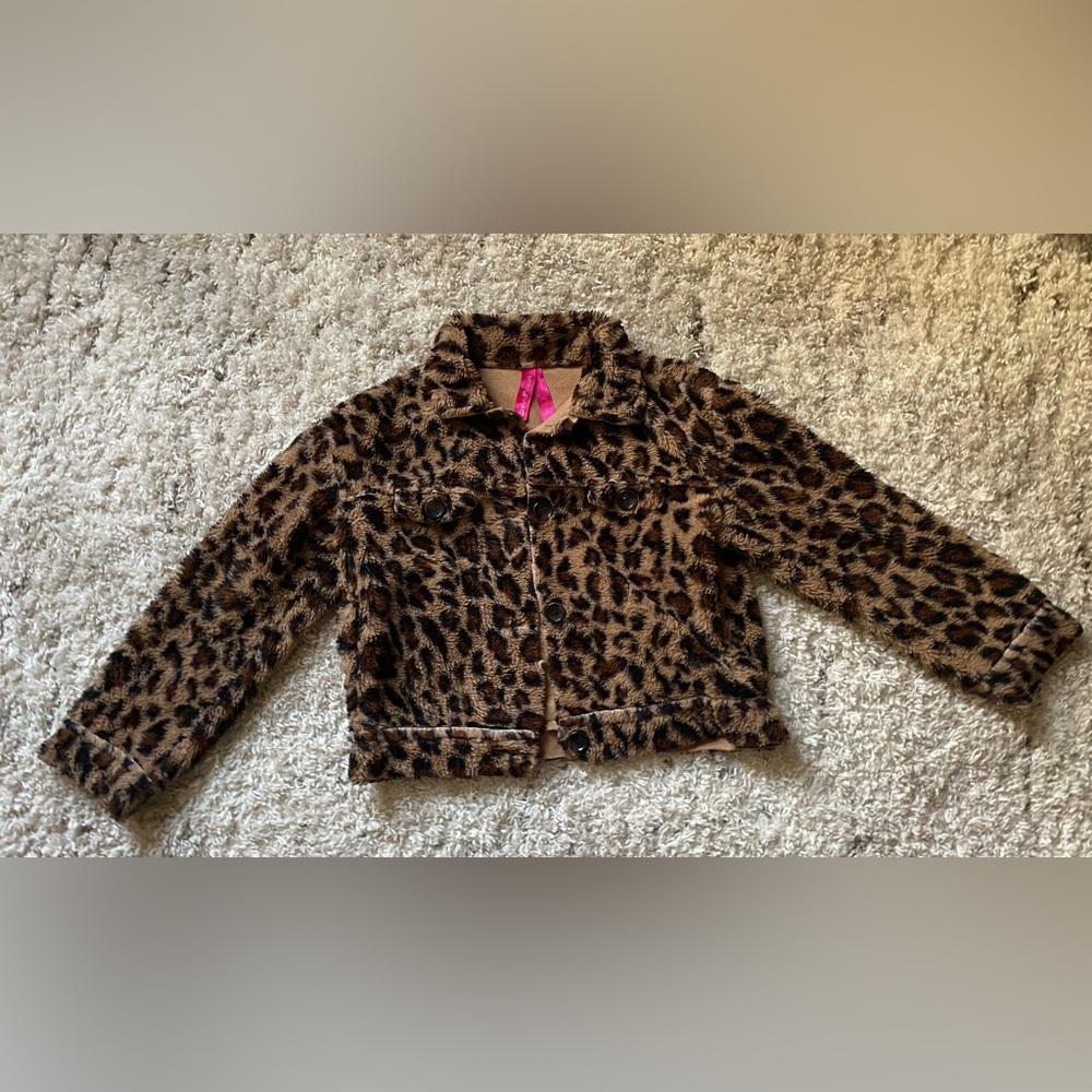 Brown Leopard Print Kids Jacket